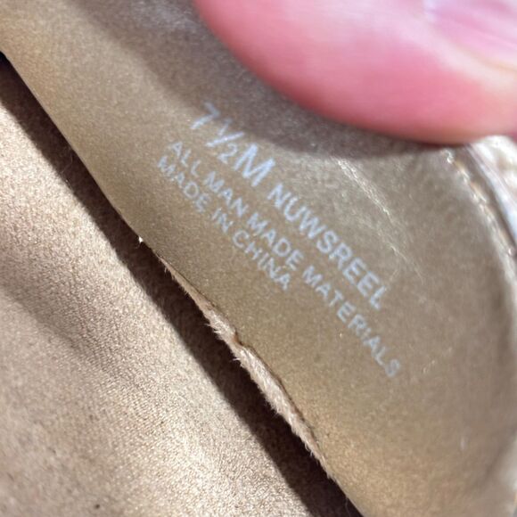 Aerosoles Women's Metallic Gold Nuwsreel Moccasin Vegan Loafers Shoes Size 7.5 - Picture 10 of 12